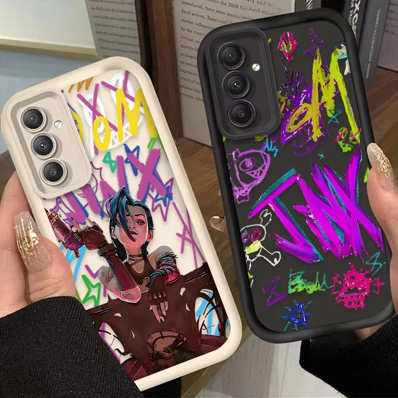 Arcane Game J-Jinx Graffiti Phone Case For Samsung Galaxy A14 A15 S21 S22 S23 S24 FE Plus Ultra A25 A35 A52 A53 A54 A55 5G Cover