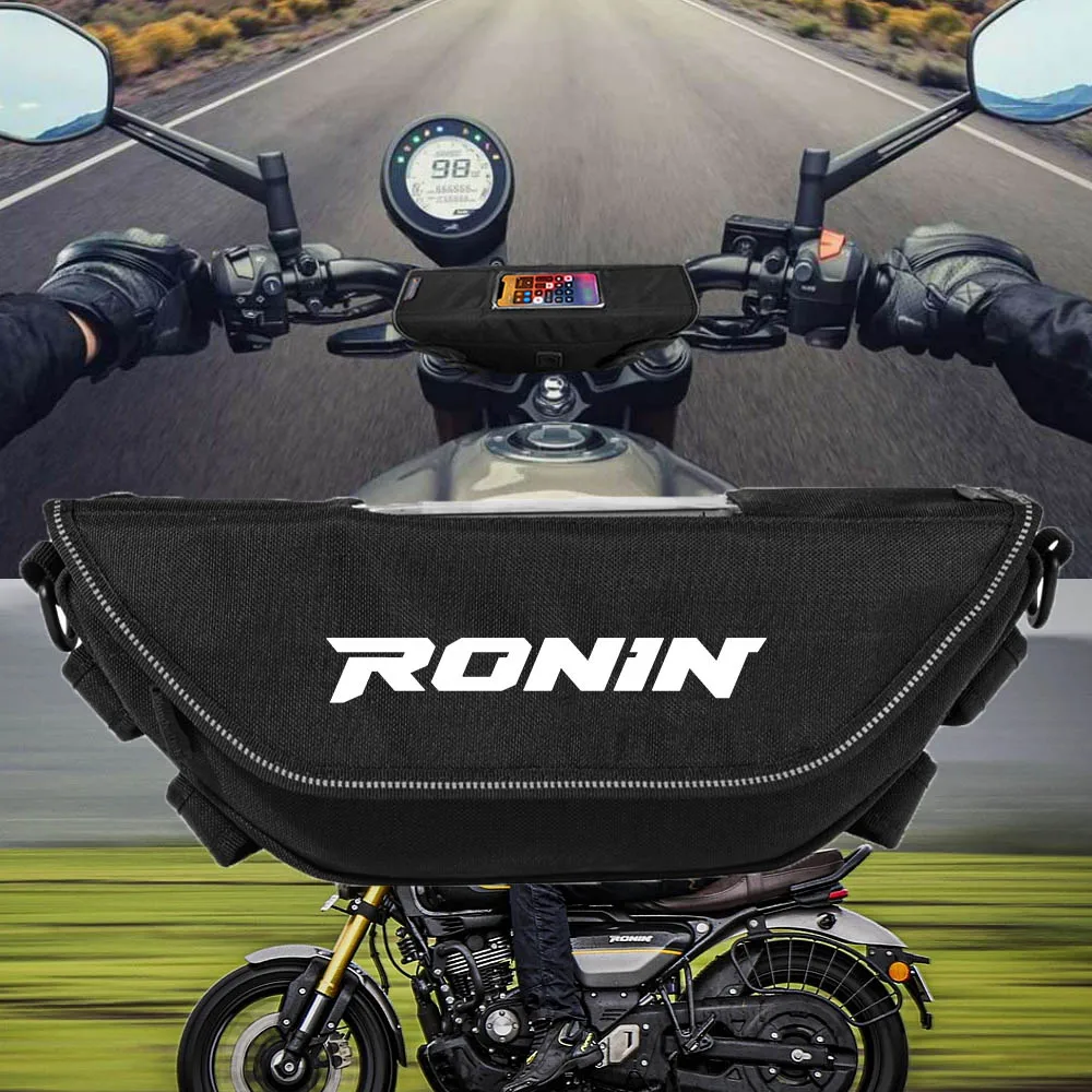 Saco de armazenamento impermeável e Dustproof para motocicleta, Navigation Bag, Handlebar Accessory, TVS, Ronin, Ronin