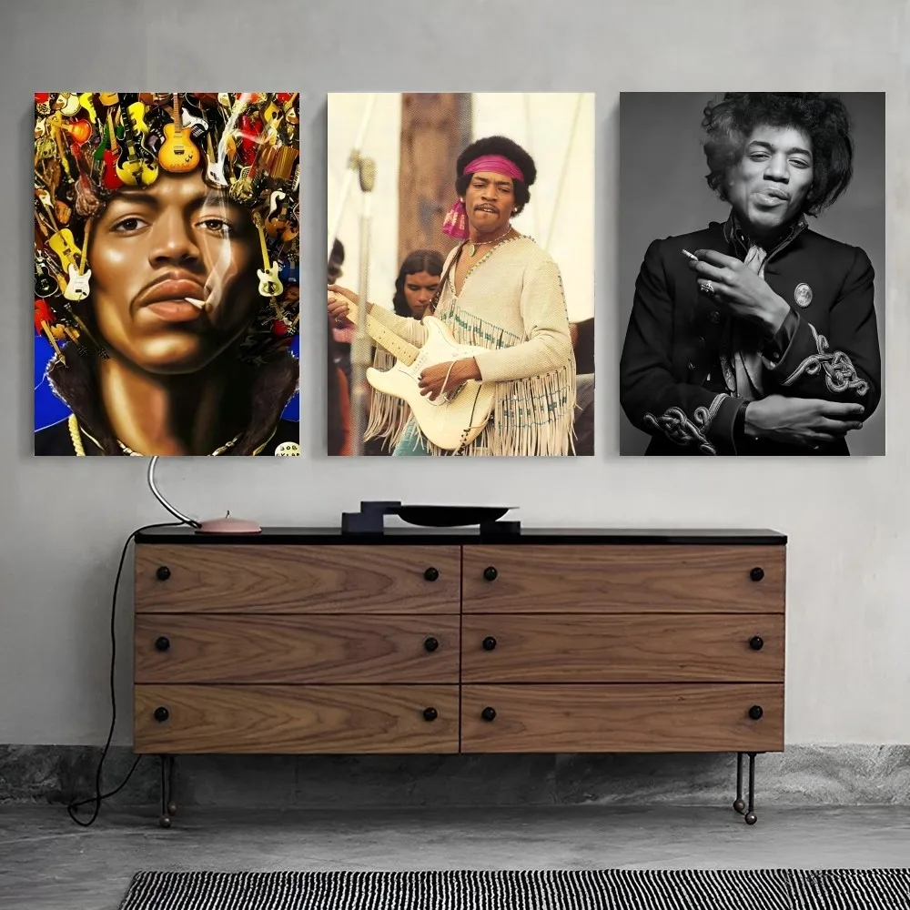 Singer J-Jimi H-Hendrix Poster Paper Print Home Living Room Bedroom Entrance Bar Restaurant Cafe Art Painting Decoration