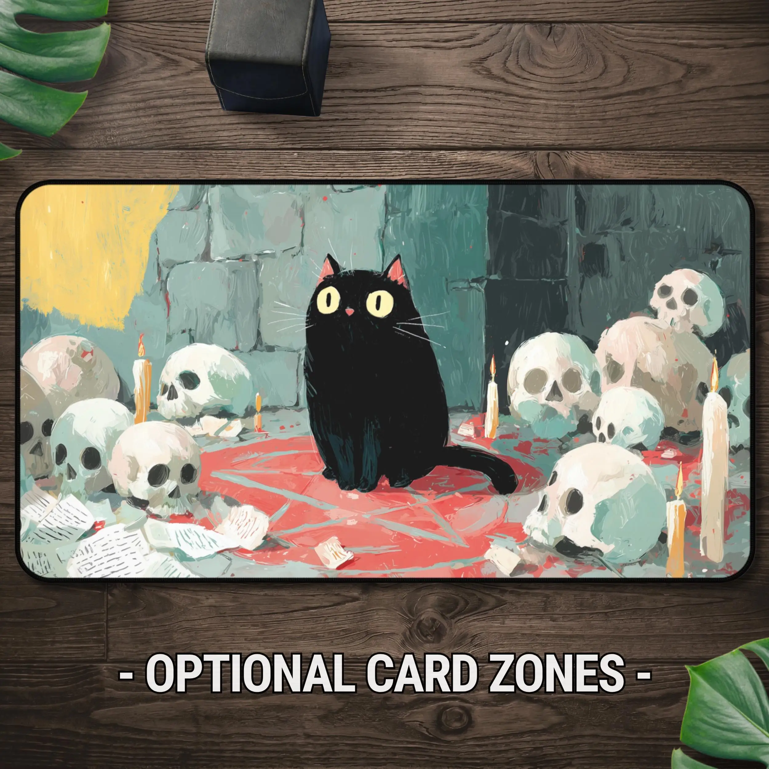 Desk Setup Options - Alas Mouse Gambar Tengkorak Kucing Hitam,