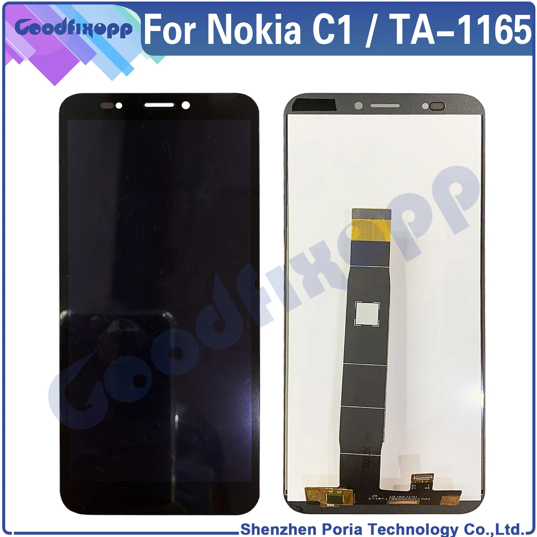 

For Nokia C1 TA-1165 LCD Display Touch Screen Digitizer Assembly Replacement