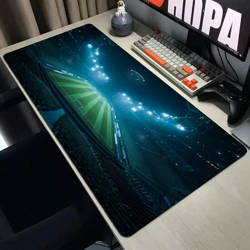 

Giant green football field Mouse Pad Desk Mat with Stitched Edge xxl mousepads Rubber Anti-slip gamer Keyboard Rug gaming mats