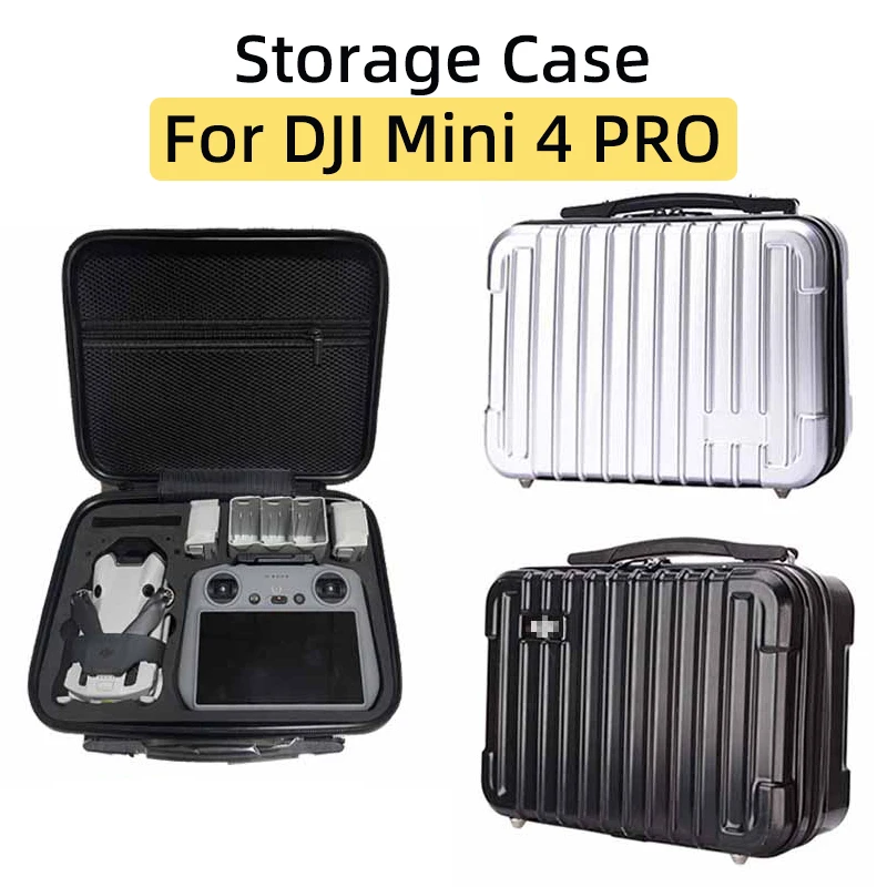 For DJI Mini 4 Pro Drone RC2/RC-N2 Remote Controller Storage Bag Suitcase Poratable Hard Shell Protective Box Handbag Accessory