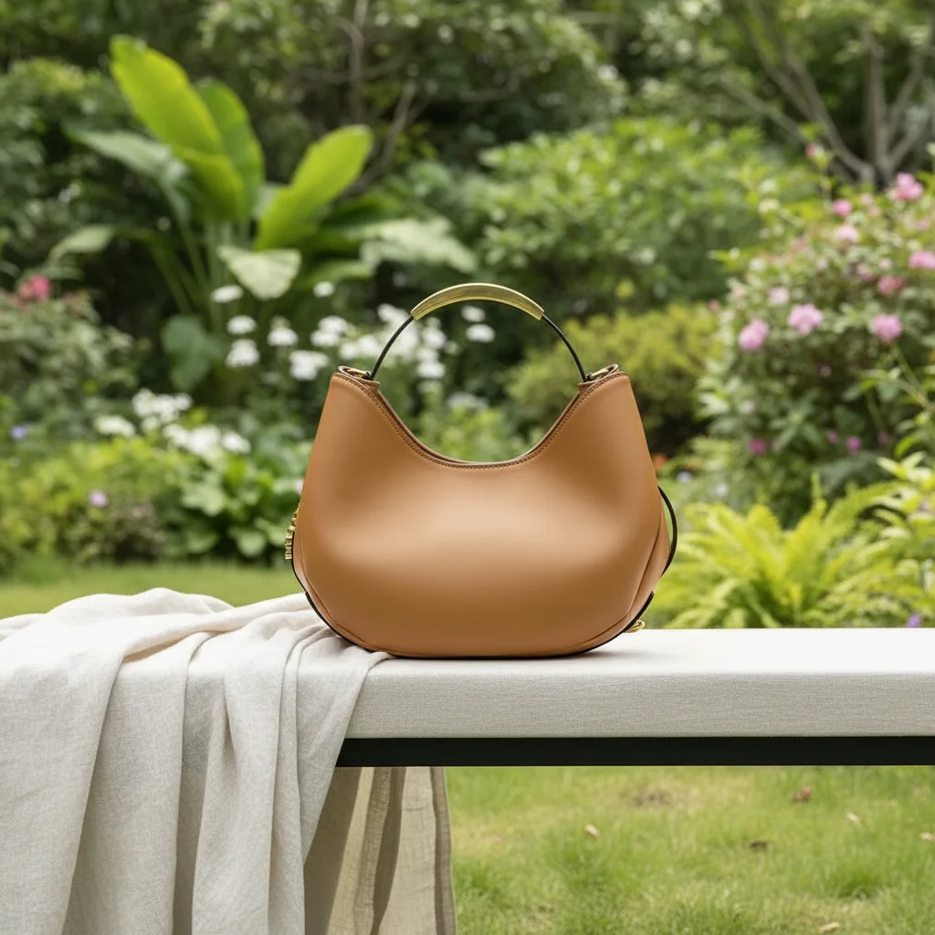 

2026 New Big Brand Pea Half Moon Crescent Bag French Niche Design Zipper Closure Handheld Shoulder Crossbody Saddle Women's Bag