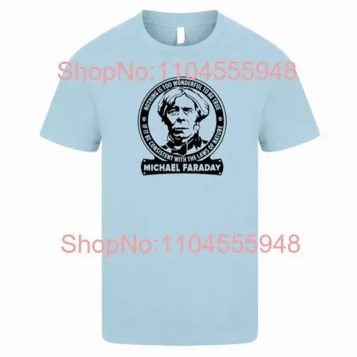 

Michael Faraday T Shirt Retro Blue GT109 long or short sleeves