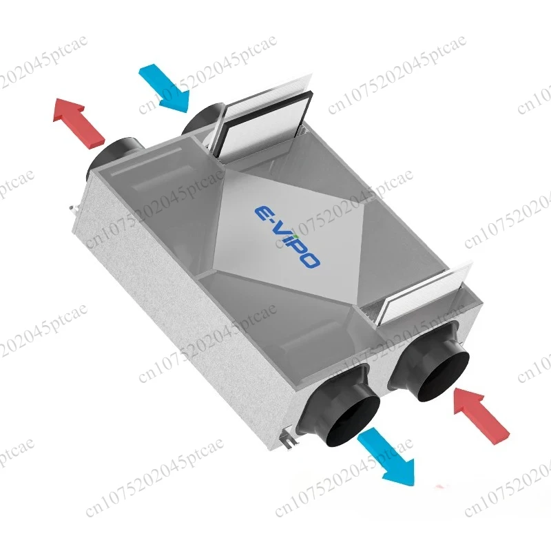 MVHR Core Motor Component Low Maintenance vent Office E-VIPO ERV Home Ventilation System Heat Exchanger Ventilation Recuperator