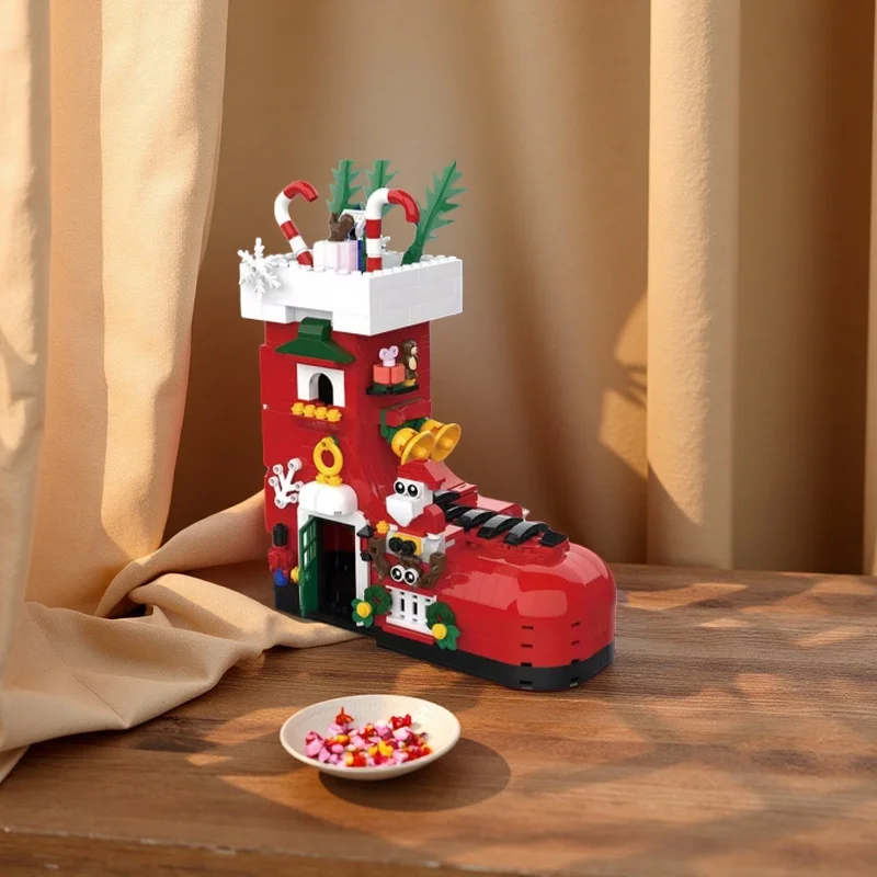 779PCS Christmas Stocking Building Block Toy Set, Cool and Fun Design, Christmas Decoration, New Year and Birthday Gift