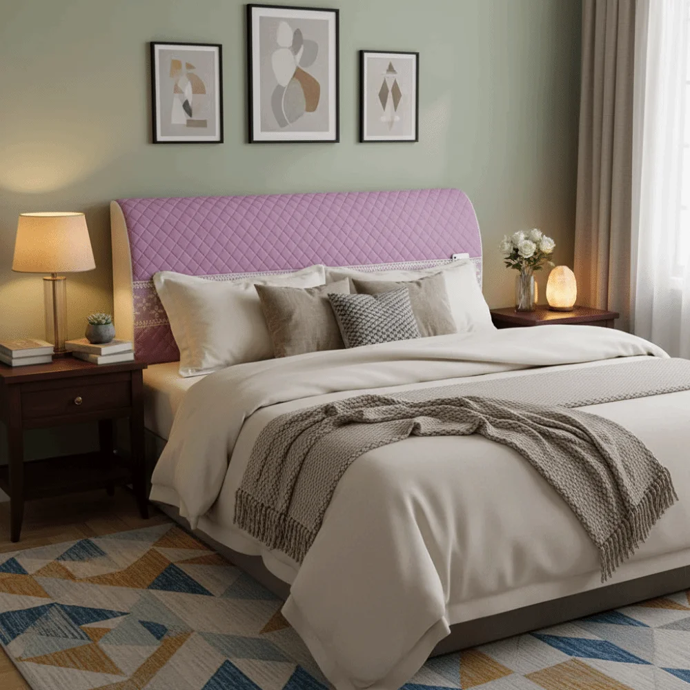 

Элегантный чехол для изголовья кровати с комфортным кружевным дизайном, защита от пыли, противоударный, мягкий, полностью закрытый чехол.