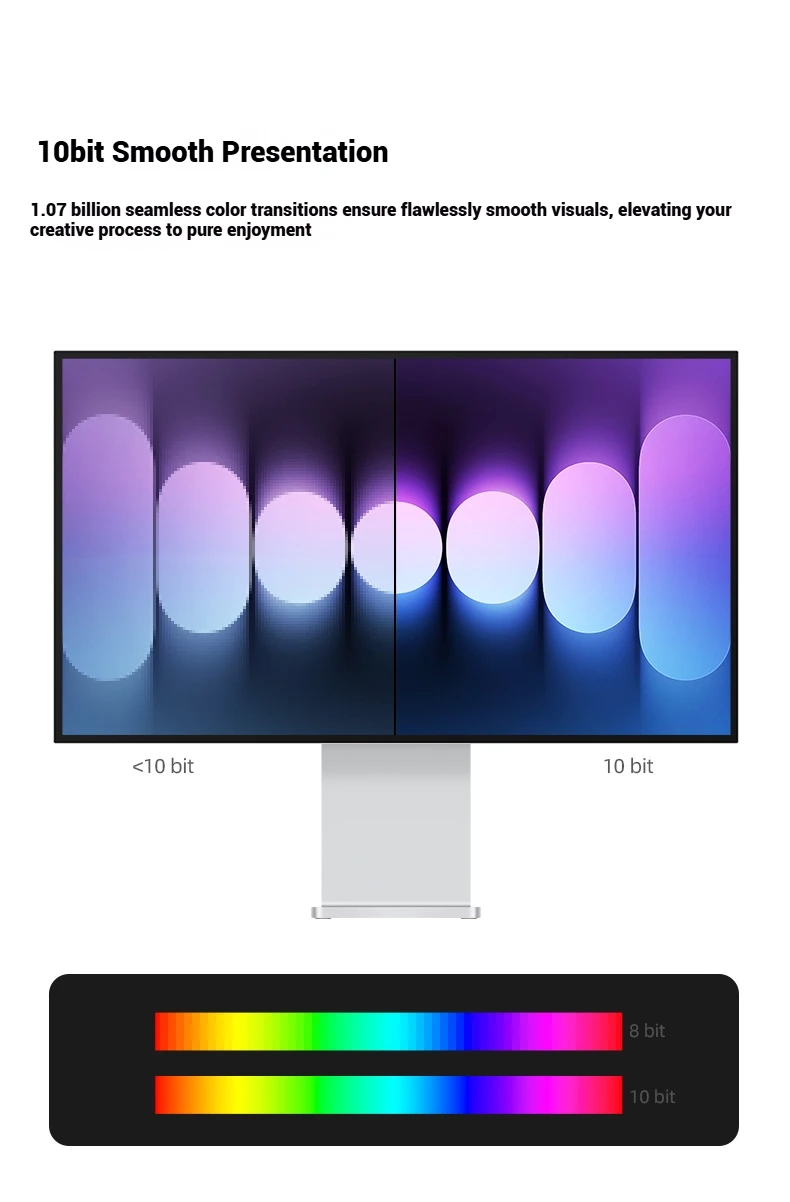 شاشة USB-C مقاس 27 بوصة بدقة 4K مع توصيل طاقة بقدرة 65 وات، ولوحة IPS لامعة، ونسبة 99% من Adobe RGB، لإنشاء المحتوى مع هيكل من الألومنيوم بالكامل