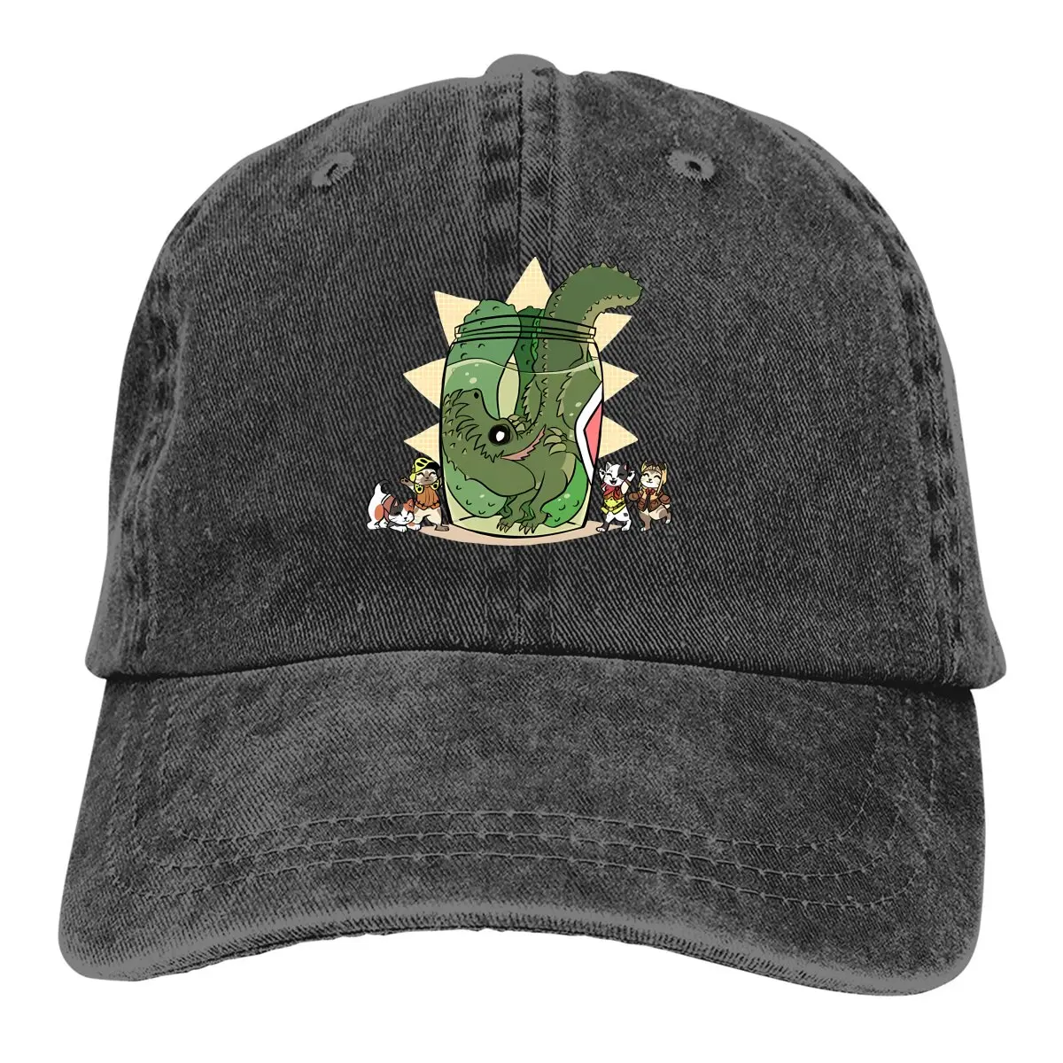 

Washed Men's Baseball Cap Pickle Trucker Snapback Cowboy Caps Dad Hat Monster World Hunter Golf Hats