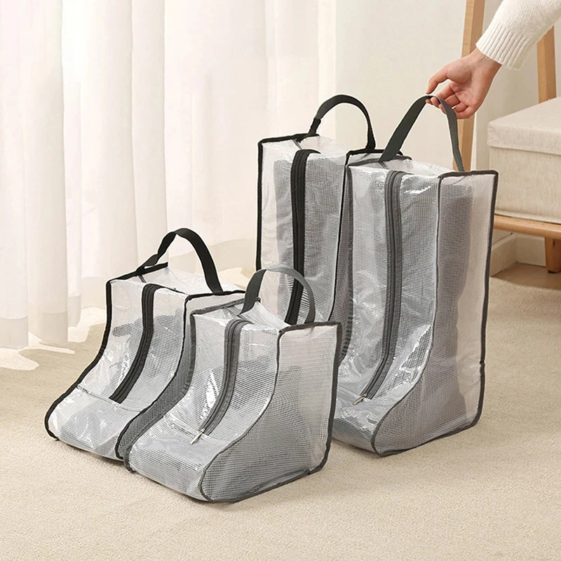 Household Transparent Short Boot Storage Bag Waterproof Dustproof Shoes Protection Bag Long Boots Pocket Moistureproof Container