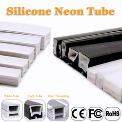 Flexible Waterproof Silicone Soft Neon Tubefor 8-12MM  IP67 Wide SK6812 WS2811 WS2812 WS2813 WS2815 5050 RGB COB Light Bar