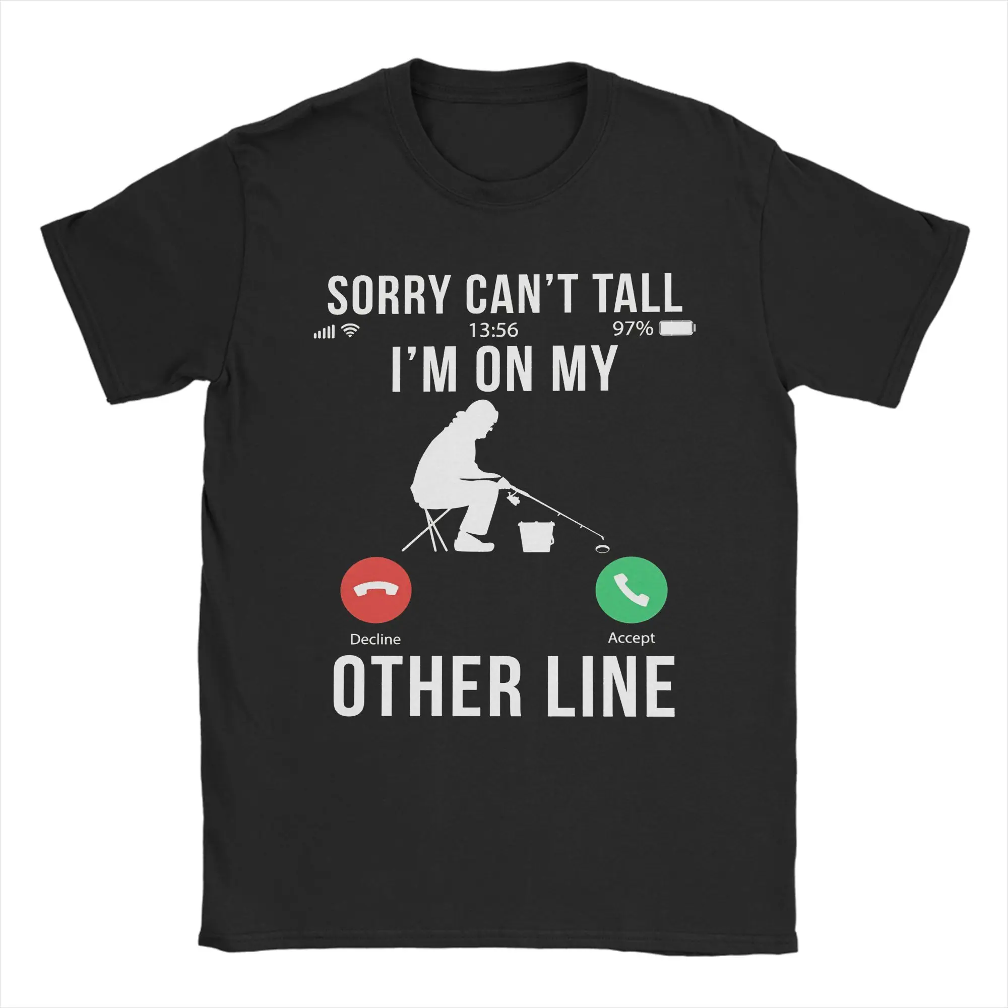 camiseta-unissex-de-algodao-puro-com-estampa-grafica-'desculpe-nao-posso-falar-estou-na-minha-outra-linha-a-pesca-esta-chamando'