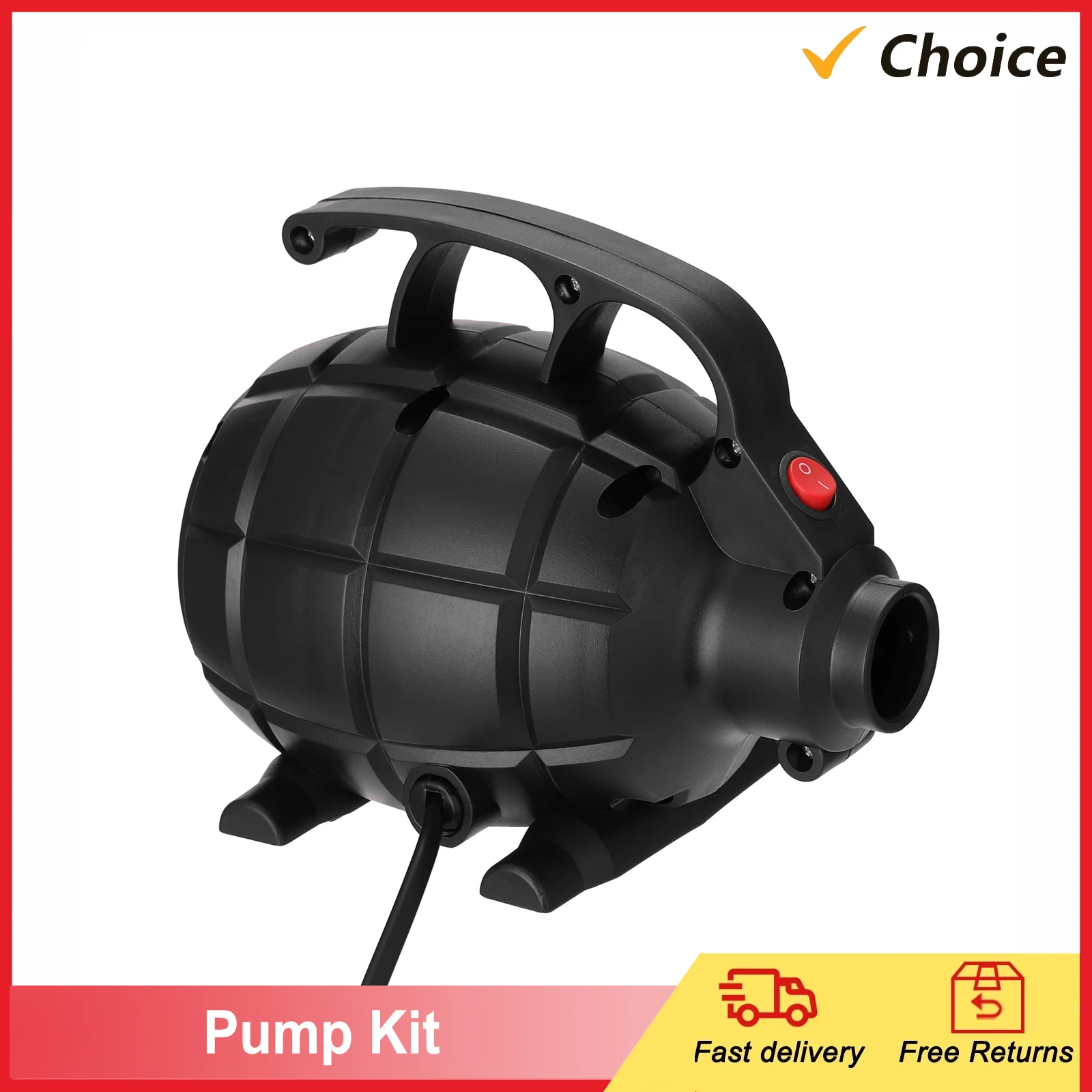 

Air Pump Portable Convenient Small Size Home Household Camping Utility Tool Air Bed Air Mat Air Inflation Tool Quick Safety