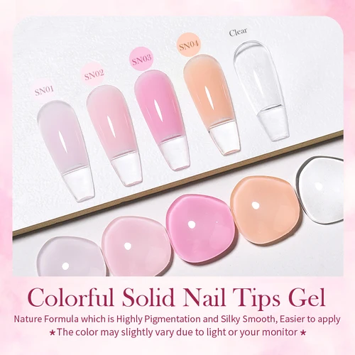 Imagen 2 del producto BORN PRETTY Gel para puntas de uñas sólidas, 5g, función transparente, Gel para extensión de uñas, Gel para decoración de uñas en remojo, necesita curación de lámpara UV