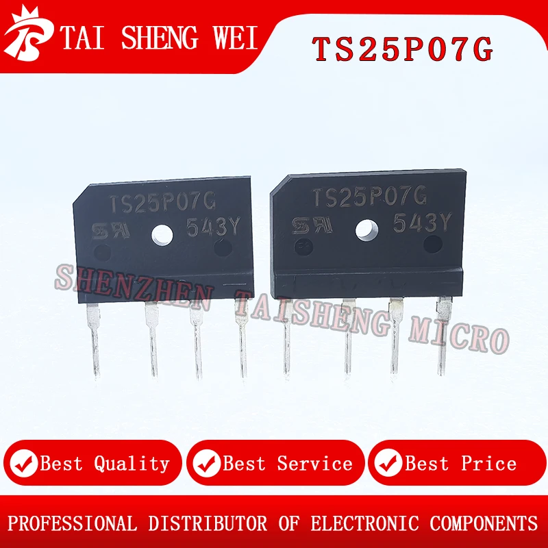 5PCS brand new TS25P05G TS25P06G TS25P07G rectifier bridge stack induction cooker welding machine commonly used rectifier