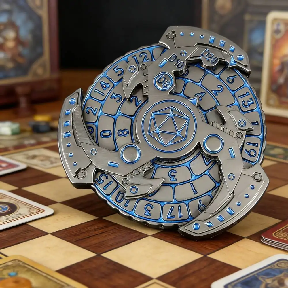 

Punk Metal Gyro dice, Machine Roulette Dice Fingertip gyro DND dice roleplay games dices For Dungeons & Dragons D&D RPG Dice