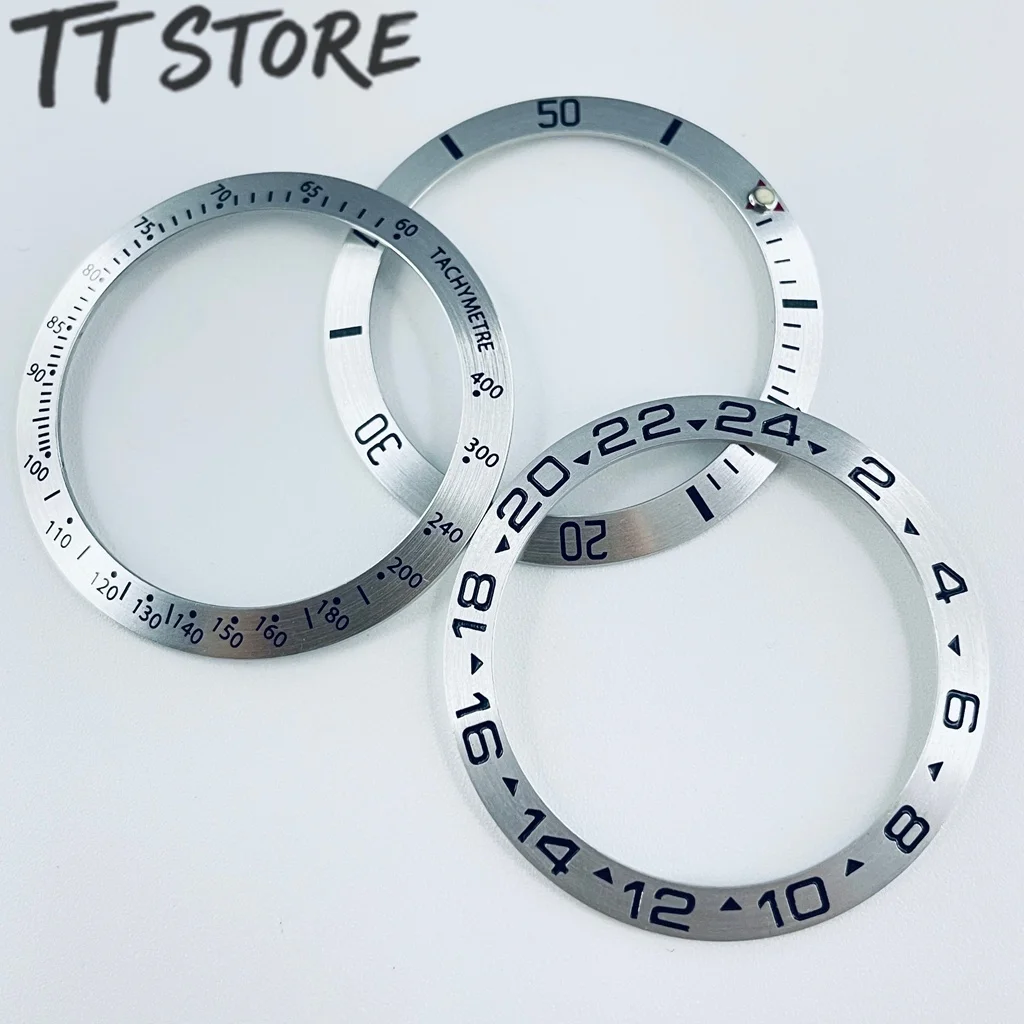 38mm*30.6mm Luminous Ceramic Aluminum Watch Insert for NH34 NH35 NH36 Movements High-Quality Sloping Watch Bezel Replacement