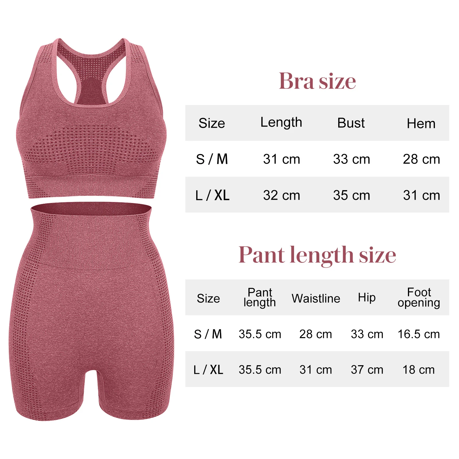 مجموعة واحدة من ملابس اليوغا النسائية القابلة للتنفس والتمارين الرياضية للياقة البدنية والجري والصالة الرياضية