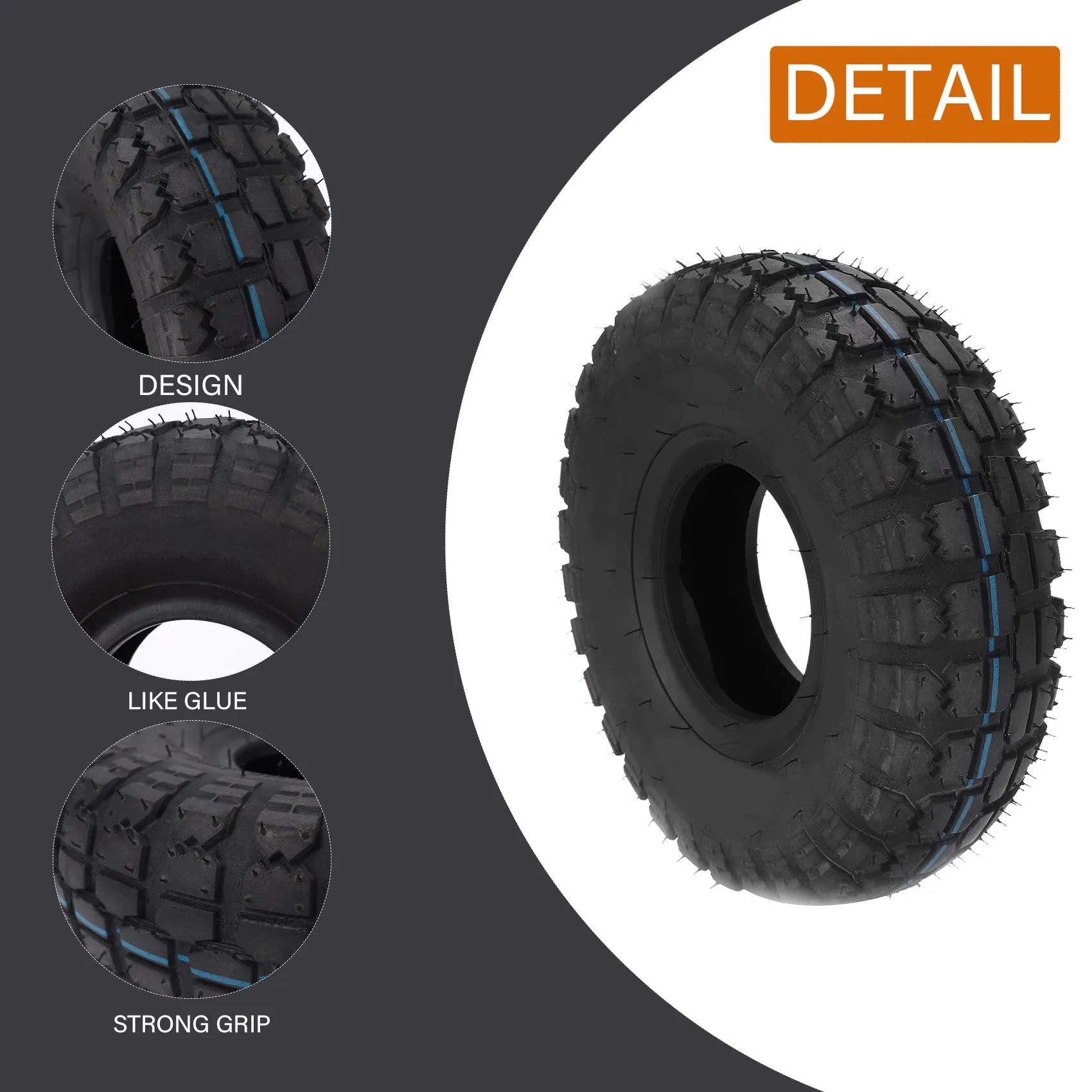 4.10/3.50-4 410/350-4 ATV Quad Go Kart 47Cc 49Cc Chunky 4.10-4 Tire Inner Tube Fit All Models 3.50-4 4 inch Tire-Outer Tyre