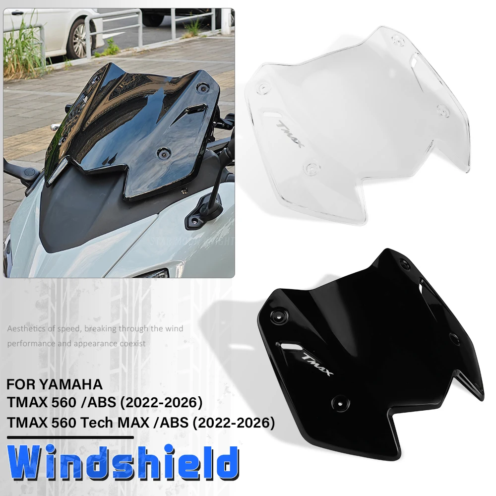 

Motorcycle Windshield For YAMAHA TMAX560 Tech MAX T-MAX 560 TECH MAX ABS Accessories Windscreen Visor Deflector Fairing Cover