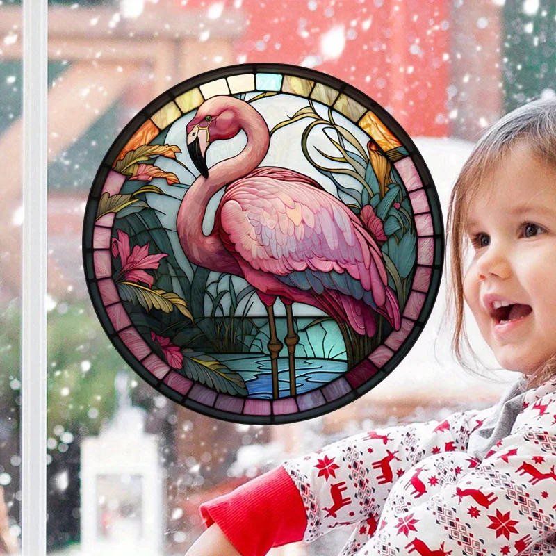 Flamingo Muster Home Decoration Fenster Glas elektro statische Aufkleber statische Frisch glas Aufkleber #42