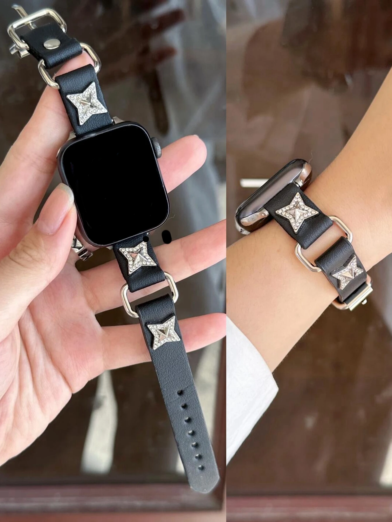 Slim New Leather Loop for Apple Watch Band Women Series Ultra 10/9/8/7 40mm 41mm 42mm 44mm 45mm 46mm Strap
