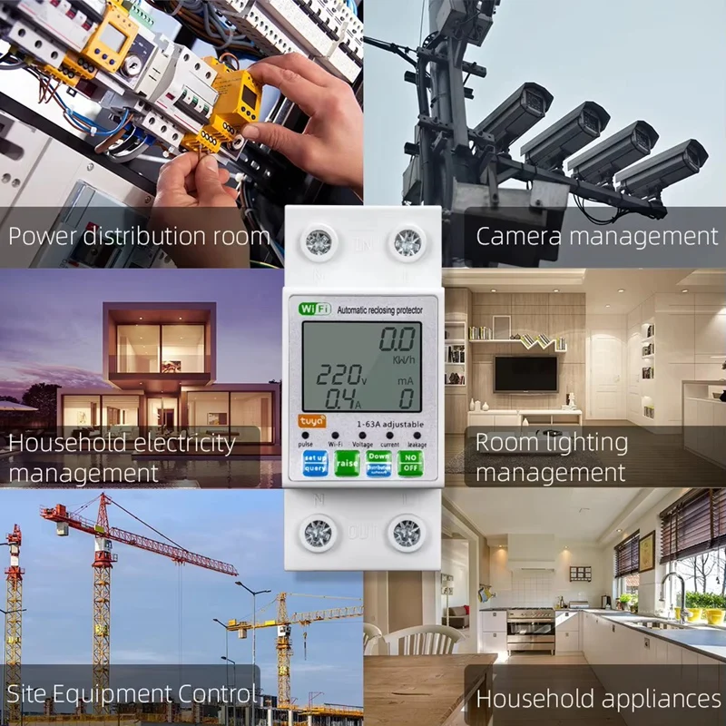 N11R--Manual-Automatic-Smart-Zigbee-Switch-Remote-Control-Reclosing-63A-Smart-Circuit-Breaker-Wifi-Digital-Display-Earth-Leak