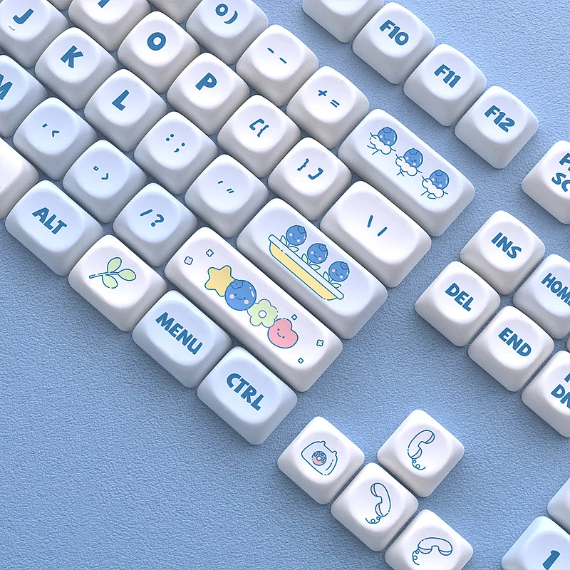 Elf Milkshake Keycaps Kleine volledige set PBT-materiaal Vijfzijdige warmtesublimatie 136 toetsen