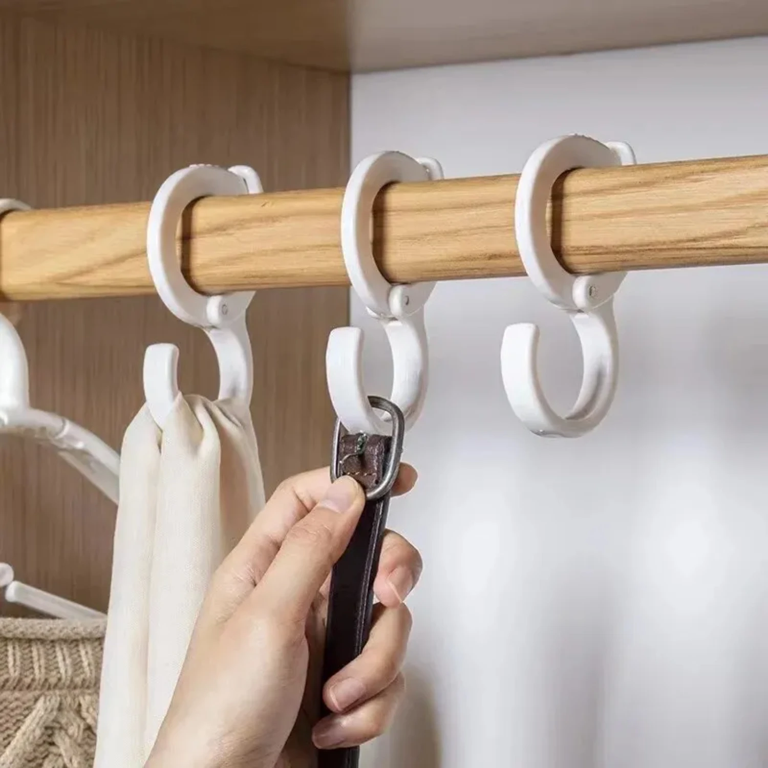 Sturdy, Flexible, and Versatile Plastic S-shaped Hook for Organizing Wardrobe, Hanging Clothes, Bags, Shoes, and Accessories in