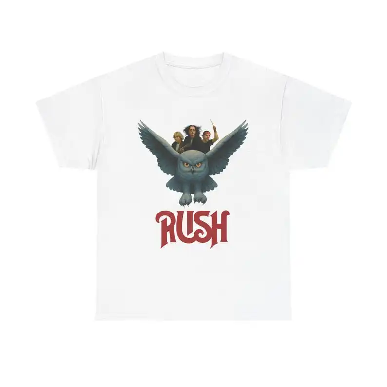 Rock Vintage Y2k T Shirt Vintage Punk RUSH Fly By Night Album T-Shirt Casual Loose Streetwear Print O Neck Streetwear Unisex