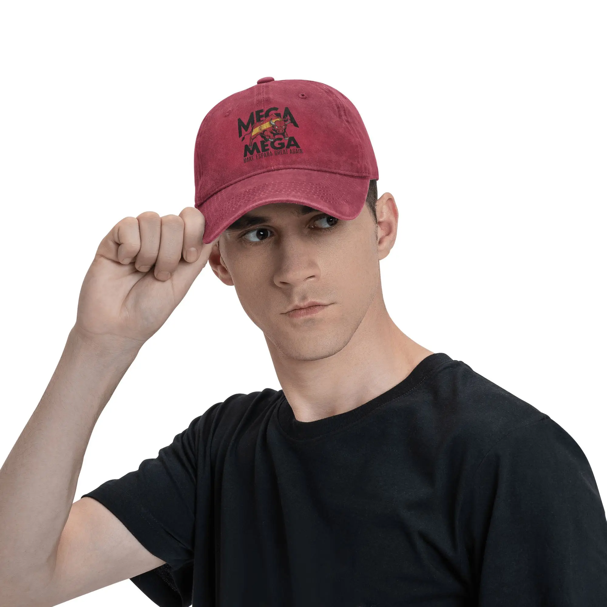Make Spain Great Again Spanish Pride Baseball Caps Distressed Denim Washed Espana Headwear Men Women Outdoor Adjustable Fit Hats