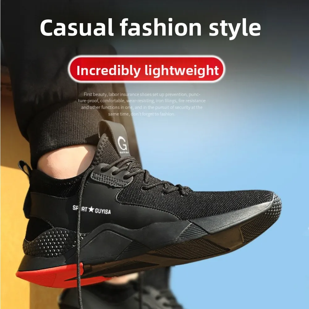 Popular Safety Shoes Men's and Women's Anti-piercing Steel Head Anti-smashing Comfortable Breathable Work Shoes