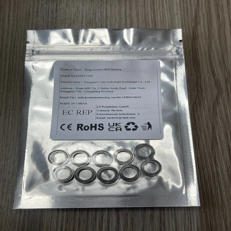 

SMR117ZZ 7X11X3mm Bearing (10PCS) ABEC-9 Stainless Steel Shielded High Precision Ball Bearings
