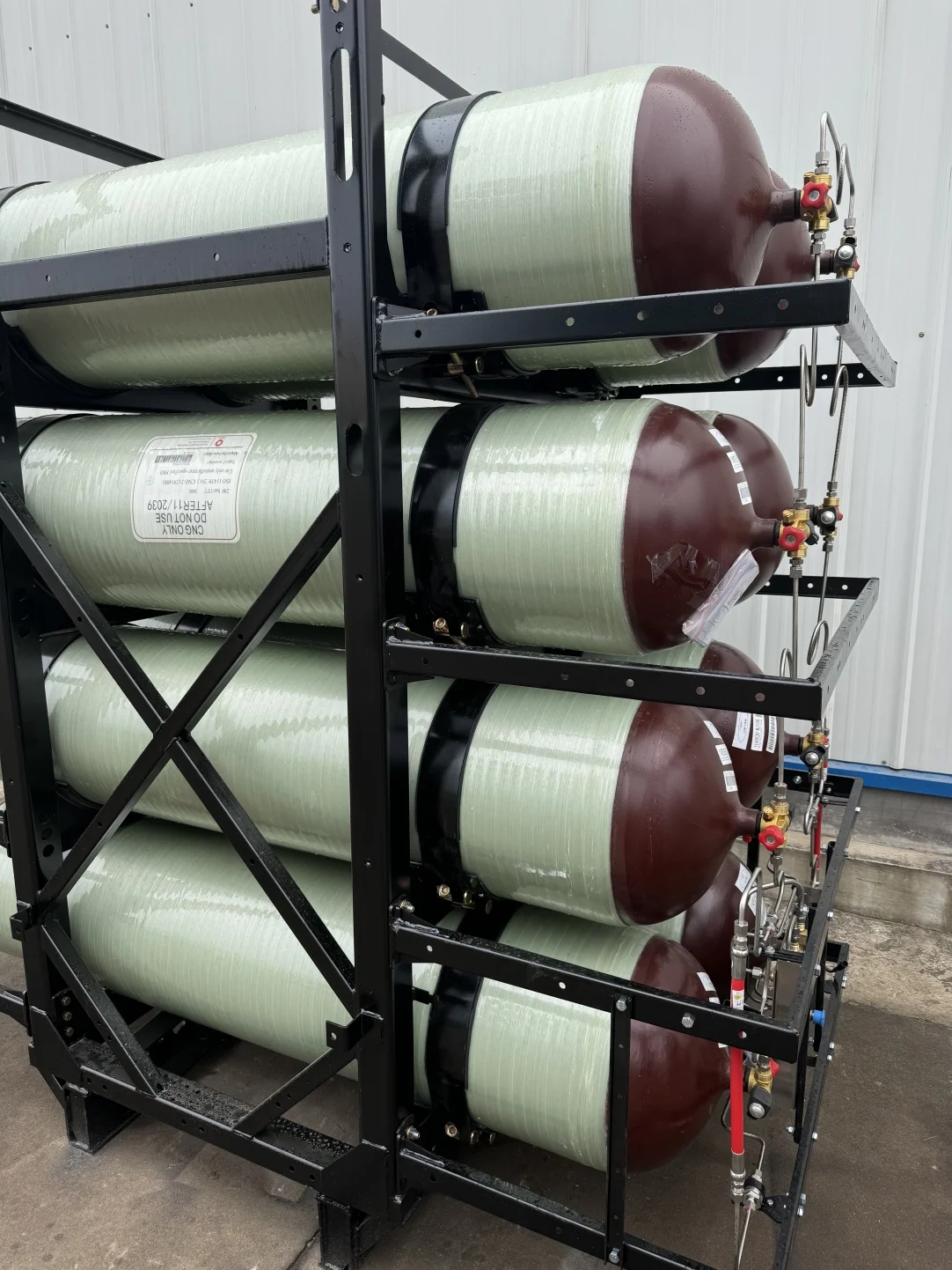 Type II Steel Cylinder Fiberglass CNG for Vehicle Reusable Gas Transportation