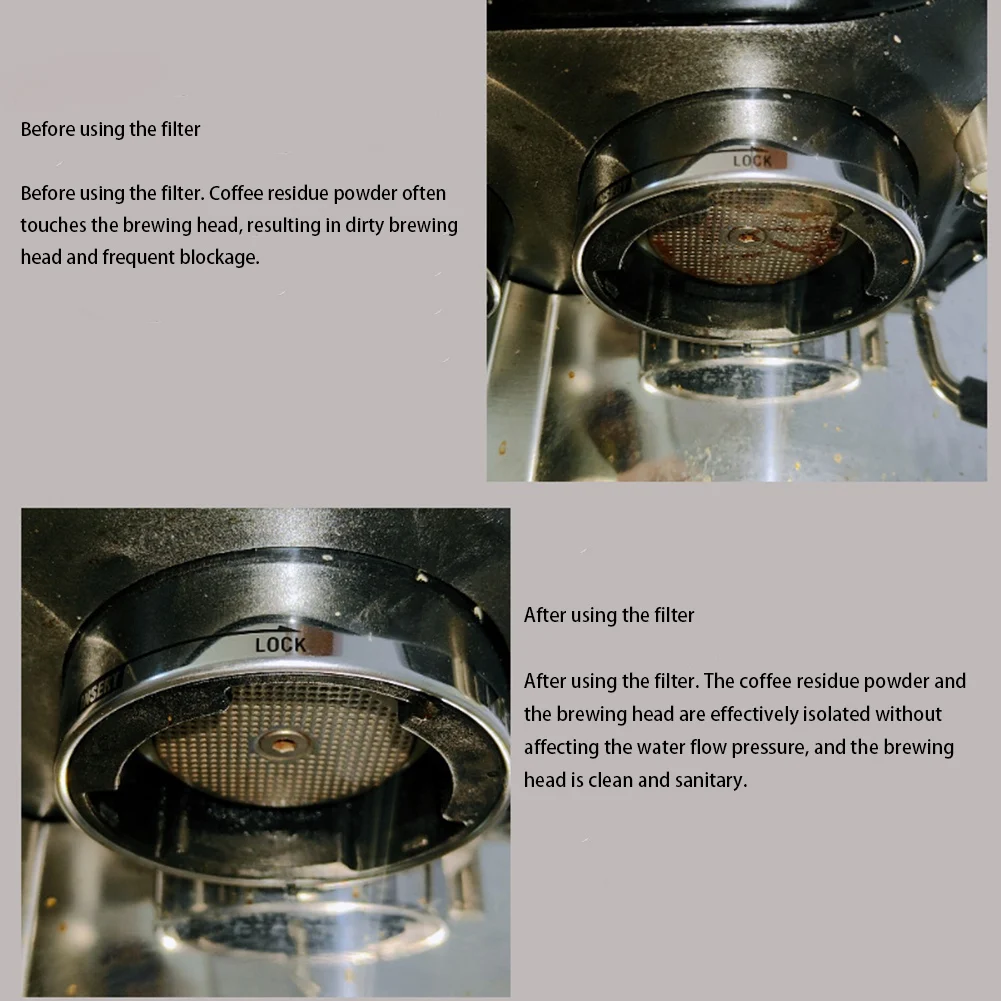 ABKR-malla de filtro de pantalla de ducha de contacto, 51mm, para máquina de café portafiltro Expresso, uso universal, espesor de 2mm