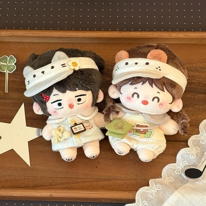 Leisure Sunday 10cm Plushie Clothes Set, Cute Cat Bear Theme Costume Soft Fabric Outfit, for Anime Kpop Collectibles Dress Up