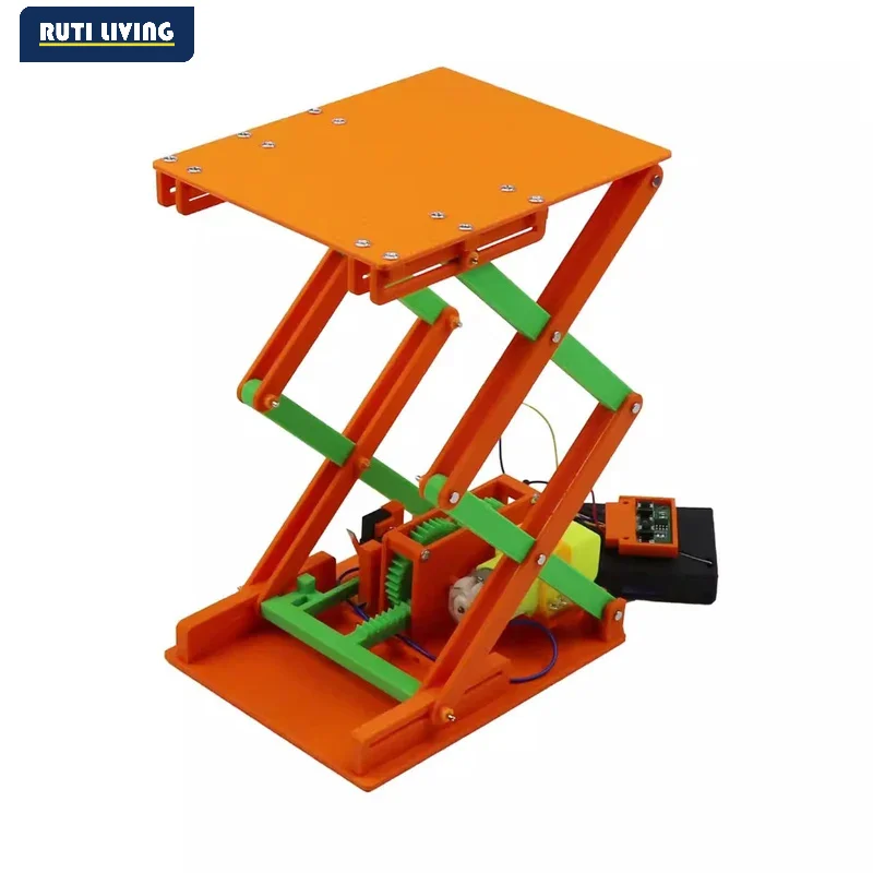 Electric Elevator Lifting Platform Model Kids Science Toy Technology Physics Kit Educational Toys for Children Learning Toy