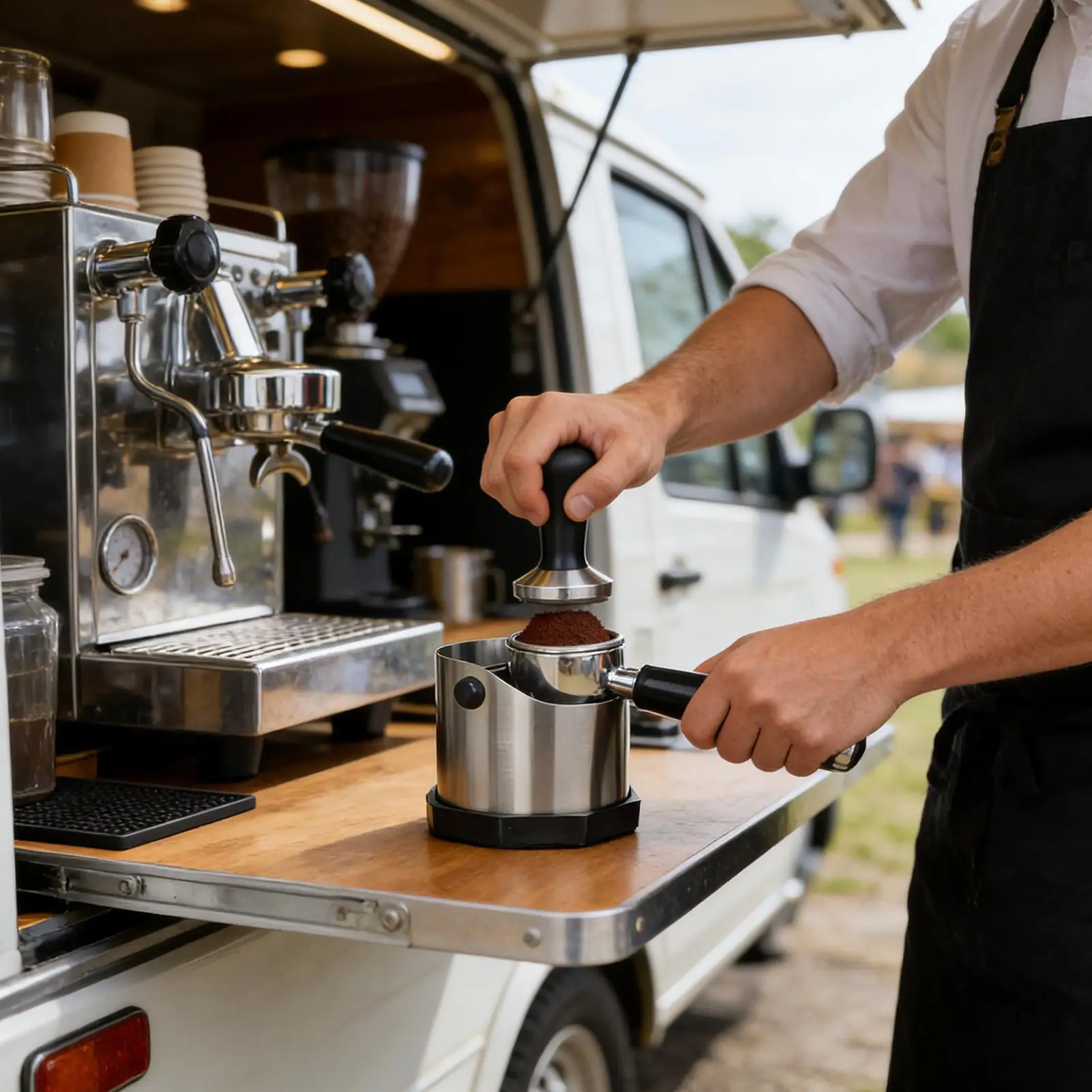 Espresso Grounds Knock Box Large Capacity Container With Non-Slip Base 750ml Knock Box Espresso Accessories For Home Countertop