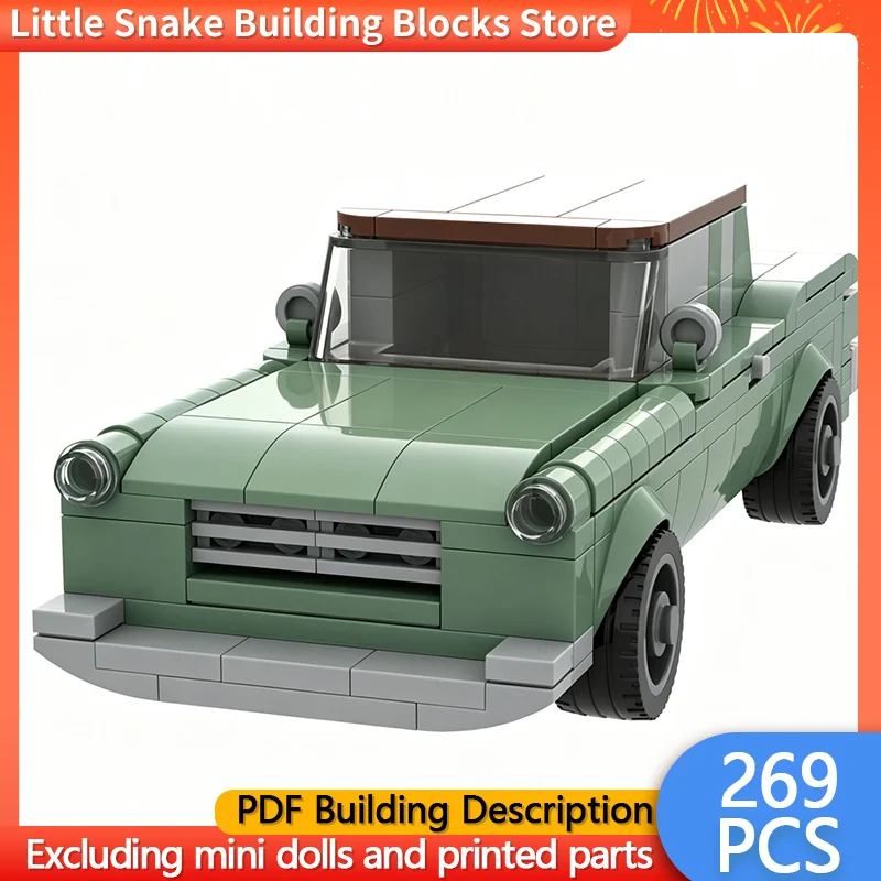 Popular Anime City Car Model MOC Building Bricks Vintage Sedan Modular Technology Gifts Holiday Assemble Children Toys Suit
