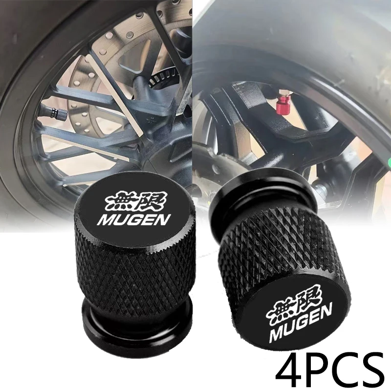 Car Wheel Tire Valve Caps Tyre Stem Covers Airdust Waterproof For Honda Mugen CB400 CB650F CBF CBR250RR CRF SH300 NC750