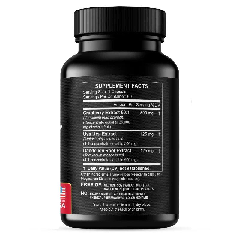 جرعة عالية التوت البري 30000 60 كبسولة المسالك البولية الصحة تعزيز المناعة مع فيتامين C مكمل نباتي #3