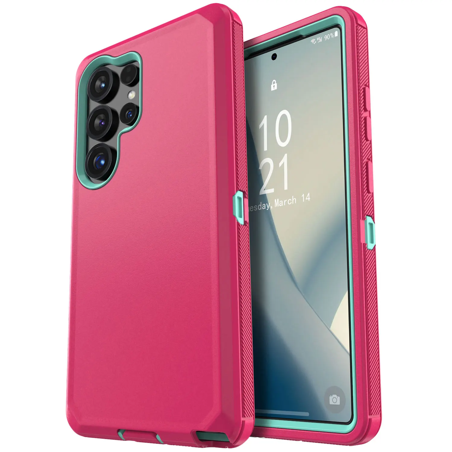 

Pink For Samsung Galaxy S25 Ultra S25 Plus S25 5G Phone Case Heavy Duty Shockproof Hard Rugged Hybrid 3in1 Layers Cover