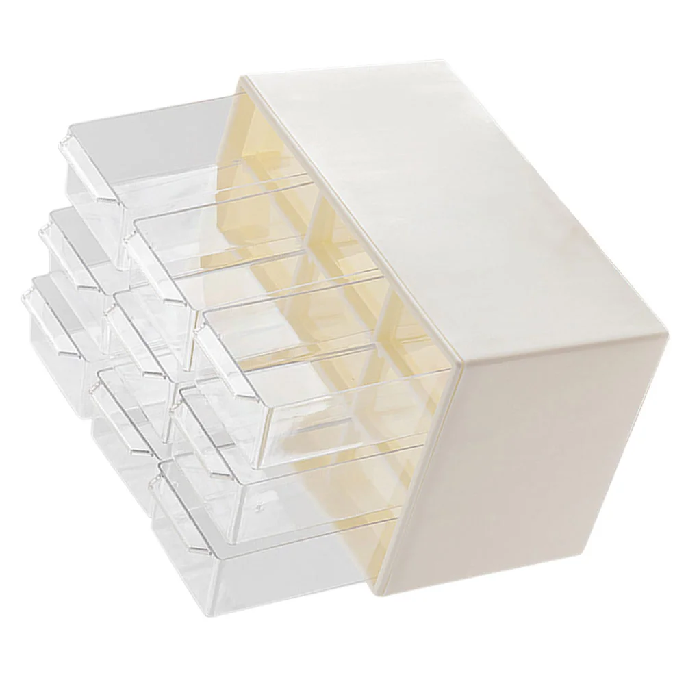 

1 Practical Storage Box Dustproof Drawer Style Desktop ganizer White 12 Grids Jewelry Makeup HOLDER Office Bathroom Use