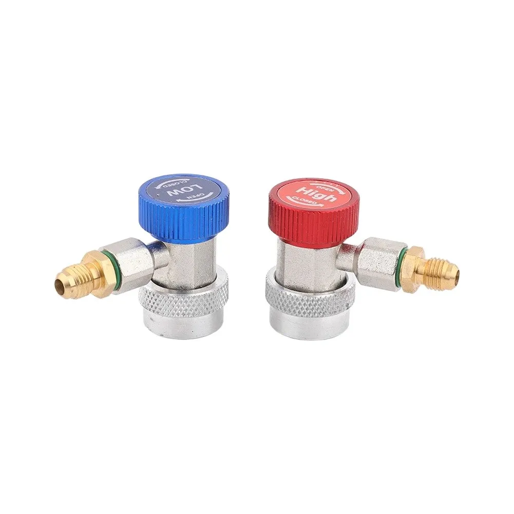Adjustable Quick Coupler Set for Automotive Air Conditioner Repair For R134a For R1234yf 1/4 Inch Male Thread Fitting