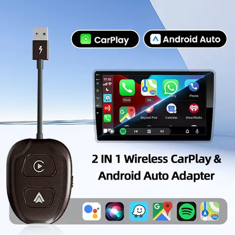 Wireless Android Auto & CarPlay 5.8 GHz Adapter for OEM Wired CarPlay & Android Auto Cars Convert Wired to Wireless