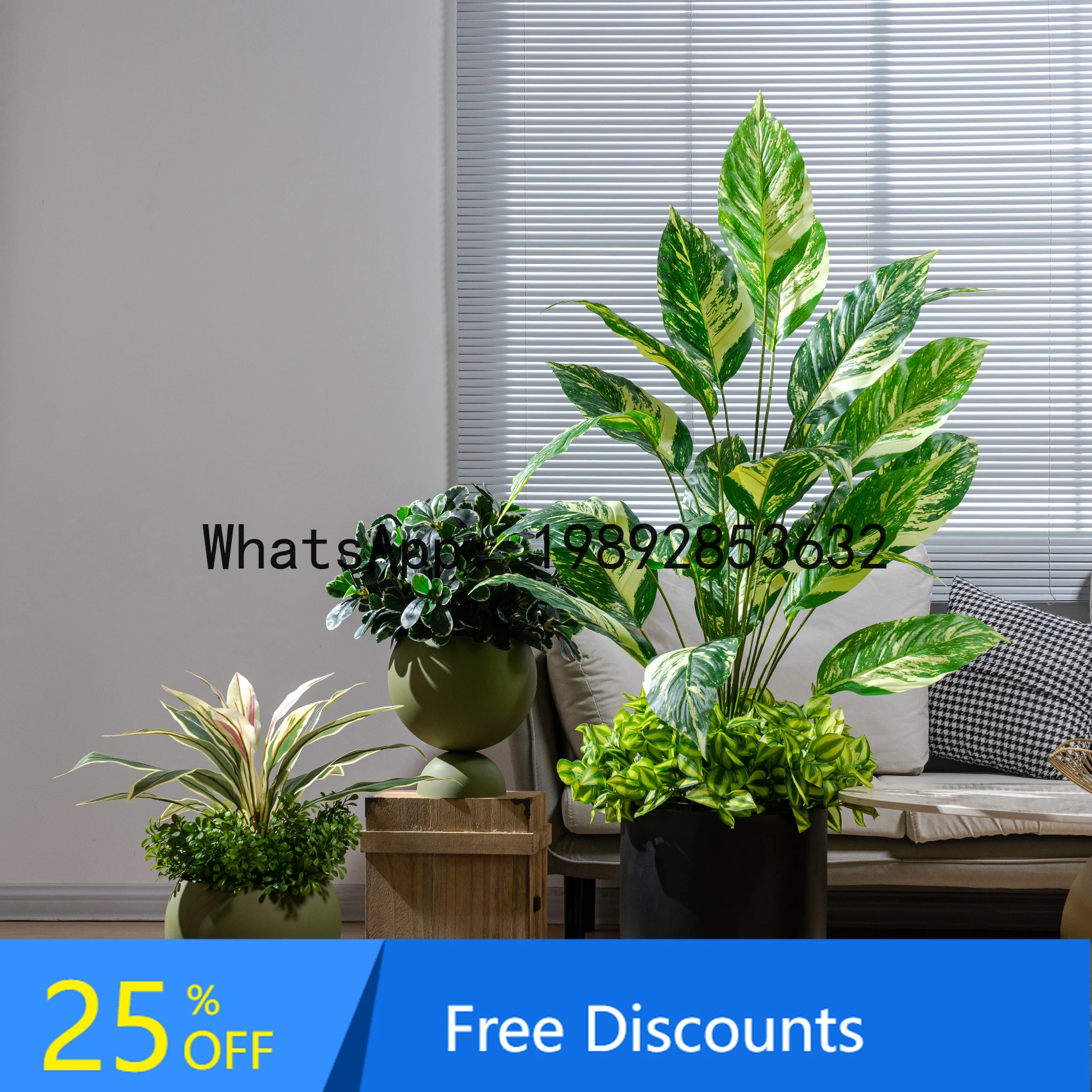 

ZK Nordic Simple Iron Art Flower Pot Plant Indoor Living Room Planting Flower Decoration Floor Ornament