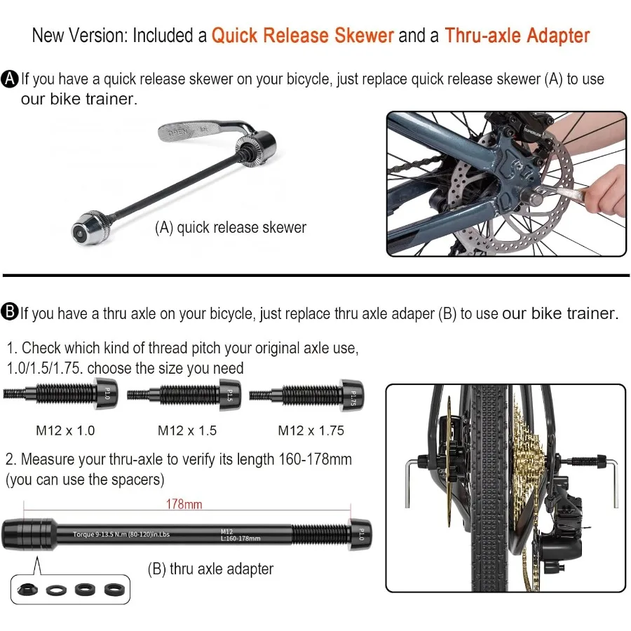 Fahrradtrainer, magnetischer Fahrradständer für Indoor-Training, Reiten, kompatibel mit 26–29 und 700C-Rädern, inklusive Schnell