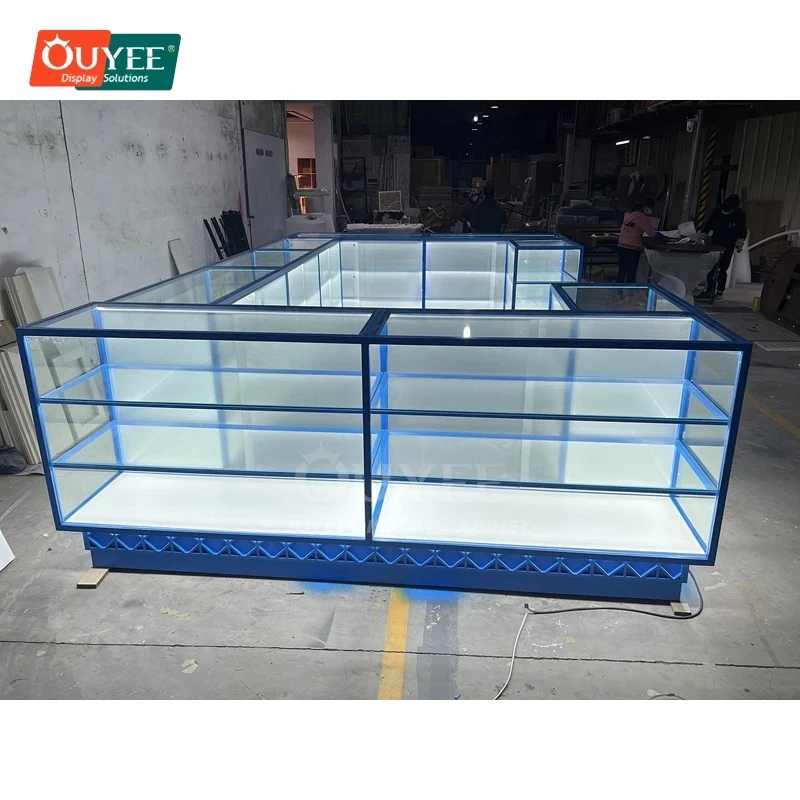 custom.Maker Display Counter Glass Showcase Mobile Storage Included Iron Consumer Electronics
