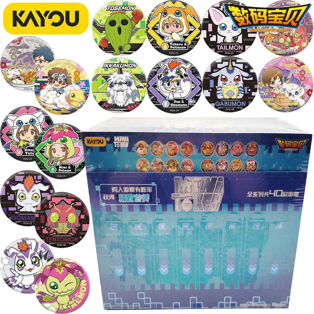 KAYOU Genuine Adventure Anime Digital Monster Exquisite Badges Cosplay Clothes Bags ACG Pendant Accessories Round Brooch Goods